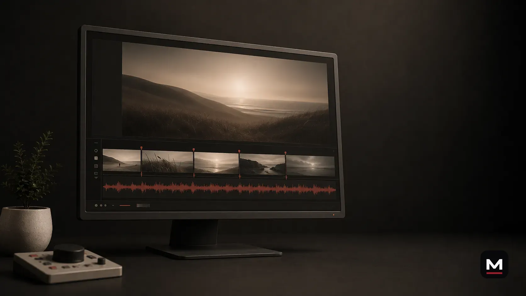 A polished landscape video arranged on an editing timeline with intentional cuts and a finished audio mix.