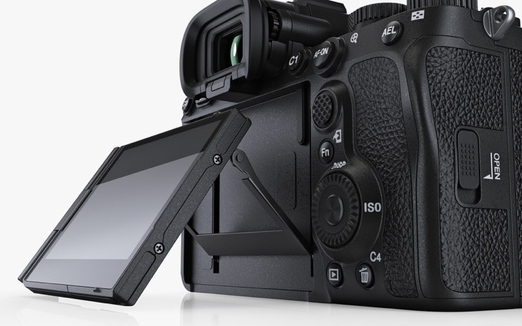 Sony Alpha camera with an articulated screen for practical business video production.